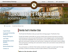 Tablet Screenshot of floridatechpantherclub.com